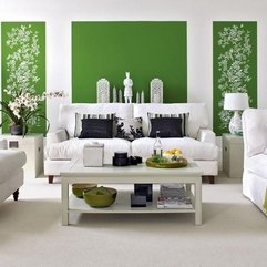 Living Room Decorating Ideas Green White - Karbonix