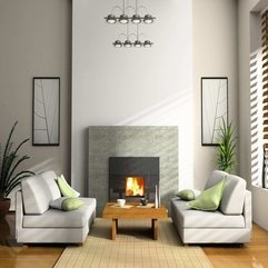 Living Room Interior Design With Fireplace - Karbonix