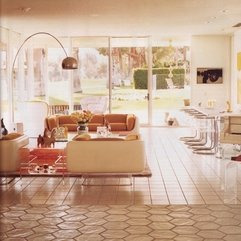Living Room Sensational Vintage Arch Lamp With Cute Orange Sofa - Karbonix