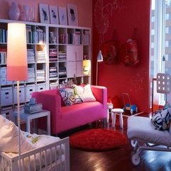 Best Inspirations : Living Room White Shelves Red White - Karbonix
