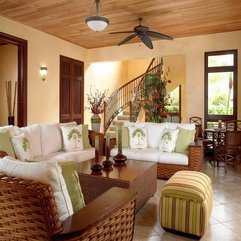 Living Room With Rattan Chairs Decorate A - Karbonix