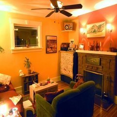 Livingroom With Brick Fireplace Cozy - Karbonix