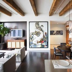 Loft Apartment Design Ideas With Artistic Painting Comfortable Nyc - Karbonix