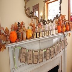 Lovely Fireplace Thanksgiving Decoration With Scrabble Ornament - Karbonix