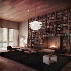 Luxurious Home Library Design Ideas With Big Bookcase Charming - Karbonix