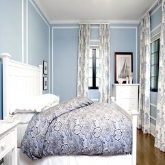 Best Inspirations : Luxury Guest Bedroom Interior With Chic Blanket And Curtain In - Karbonix
