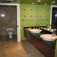 Best Inspirations : Magnificent Creative Superb Green Apartment Bathroom Design - Karbonix