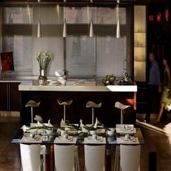 Magnificent Design Modern Kitchen With Simple Dining Table - Karbonix
