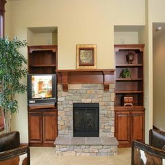 Mantel With Shelves Design Decorate Fireplace - Karbonix