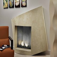 Best Inspirations : Marble Modern Interior Fireplace With Natural Beige Color And Have - Karbonix