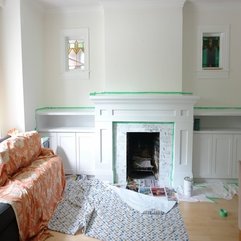 Marshall House Matters Fireplace Painted White - Karbonix