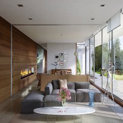 Marvelous Scandinavian Living Room Design With Unique Glass Circle - Karbonix