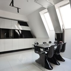 Minimalist Dining Room Interior In Black And White With Unique - Karbonix
