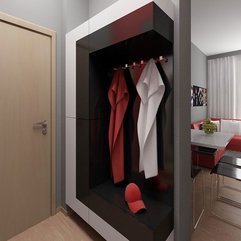 Modern Apartment Design With Red Interior Ideas From Studio - Karbonix