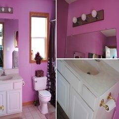 Modern Bathroom Small Bathroom Design In Pink Color Bathroom - Karbonix