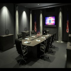 Modern Dark Fbi Themed Conference Room With Cozy Chairs Looks Cool - Karbonix