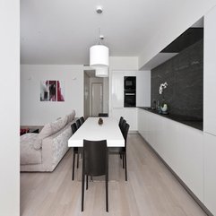 Best Inspirations : Modern Dining Room With Small Kitchen Fodorova - Karbonix