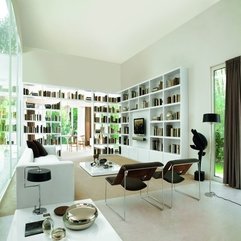 Best Inspirations : Modern Interior Design Japanese Style With Large Bookshelves Living Room - Karbonix