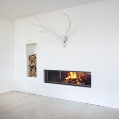 Best Inspirations : Modern Minimalist Fireplace Ideas Brown Wall Modern Fireplace - Karbonix