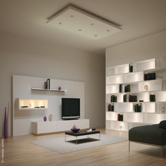 Modern Open Space Living Room Design Lighting System Ideas With - Karbonix