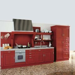 Best Inspirations : Modern Red Kitchen Ideas Chic Stylish - Karbonix