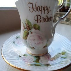 Monogrammed Tea Cups Coffe Birthday - Karbonix