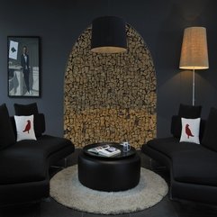Motif On White Cushions On Black Sofa Red Birds - Karbonix