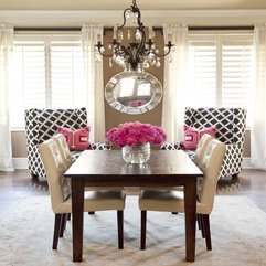 Best Inspirations : Natural Brown White Pink Traditional Dining Room Daily Interior - Karbonix