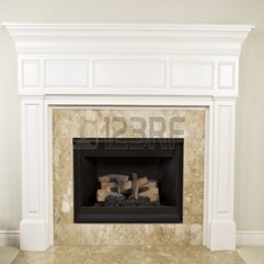 Natural Gas Insert Fireplace With Large Mantel Royalty Free Stock - Karbonix