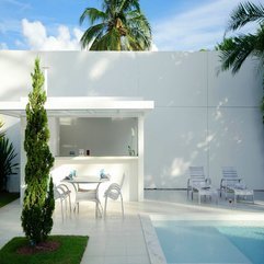 Best Inspirations : Near Pool Courtyard White Kitchen - Karbonix
