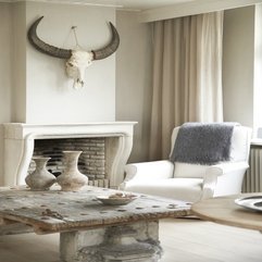 Best Inspirations : Neutral Living With Antique Fireplace Interior Antlers - Karbonix