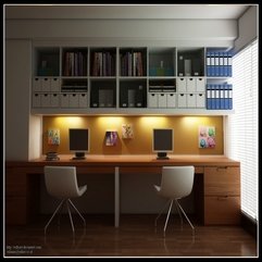 Best Inspirations : Office Chair With Wall Attached Bookcase Serene Backlighting Modern White - Karbonix