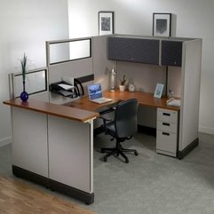 Best Inspirations : Office Design For Small Space With Wooden Desk Cozy Chair Functional - Karbonix