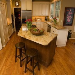 Best Inspirations : On Granite Countertop With Wooden Cabinet Barstool Red Rose - Karbonix