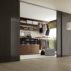 Open Style Furniture Walnut Finish Walkwardrobe - Karbonix