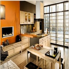 Orange Color Unique Kitchen - Karbonix