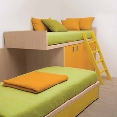 Orange Green Bed On Fun Bedroom Ideas For Two Children Create Fresh Atmosphere - Karbonix