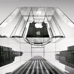 Ordinary Glass Wall Structure With Big Apple Logos Everywhere Splendid Extra - Karbonix