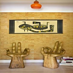 Ornament On Wooden Floor Under Fancy Pictures On Wall Unique Hand - Karbonix
