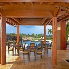 Outdoor Area With Pool View Dining Room - Karbonix