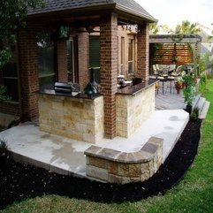 Outdoor Patios With Brick Walls Covering - Karbonix