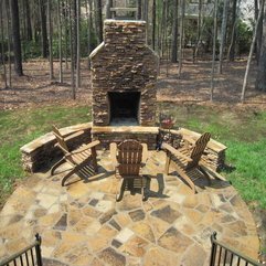 Outdoor Porches With Fireplaces With Regular Chairs - Karbonix