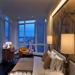 Overlooking Outside View Through Glass Window Luxurious Bedroom - Karbonix