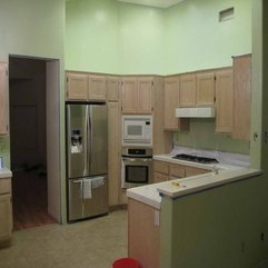 Best Inspirations : Paint Colors With Wood Cabinets Green Kitchen - Karbonix