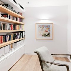Best Inspirations : Painting On White Wall Near Wooden Bookshelf Looks Fancy - Karbonix