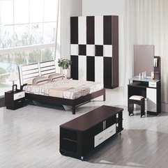 Best Inspirations : Panel Bedroom Sets Black White Color Superb Contemporary - Karbonix