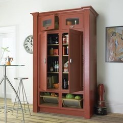 Best Inspirations : Pantry Flame Red Free Standing - Karbonix