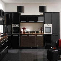 Picture Gallery For Your Inspirations With Shiny Black Color Kitchen Cabinet - Karbonix