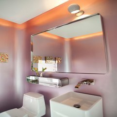 Pink Brown Marble Wall Floor Small Bathroom Design - Karbonix