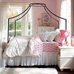 Best Inspirations : Pink Interior Girls Bedroom Design With Canopy Bedusing Table Lamp - Karbonix